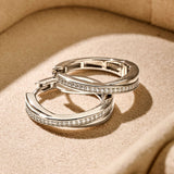 Zirconia Crossover Hoops Silver