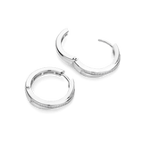 Zirconia Crossover Hoops Silver