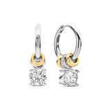 Zirconia Charm Hoops