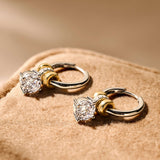 Zirconia Charm Hoops