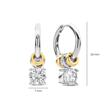 Zirconia Charm Hoops