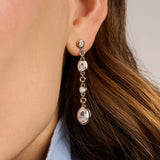 Oval Zirconia Earrings Silver