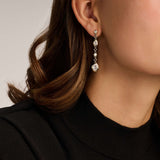 Oval Zirconia Earrings Gold Vermeil