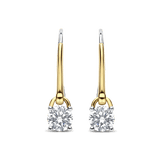 Classic Square Zirconia Hoops Gold Vermeil