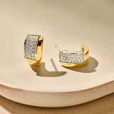 Contrast Twisted Zirconia Earrings