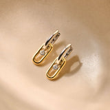 Open Link Hoops with Round Zirconia