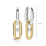 Open Link Hoops with Round Zirconia