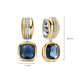 Blue Cushion Structure Hoops