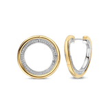 Round Gold Vermeil Cubic Zirconia Hoops