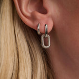 Signature Ribbed Chain Hoops