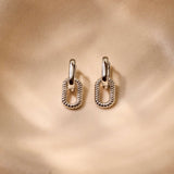 Signature Ribbed Chain Hoops