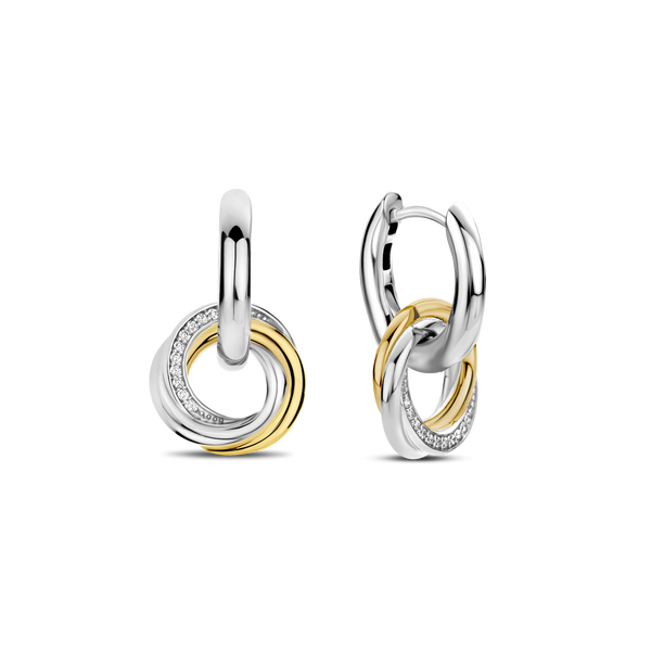 Zirconia Crossover Circle Hoops – TI SENTO