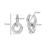 Zirconia Crossover Circle Hoops