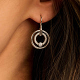 Zirconia Circle Earrings