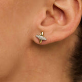 Zirconia Cross Earrings