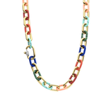 Multicolour Chain Statement Necklace