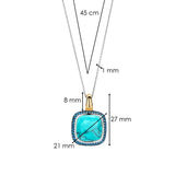 Turqoise Cushion Necklace with pendant