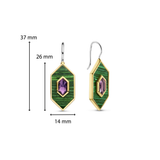 Emerald Cosmic Earrings